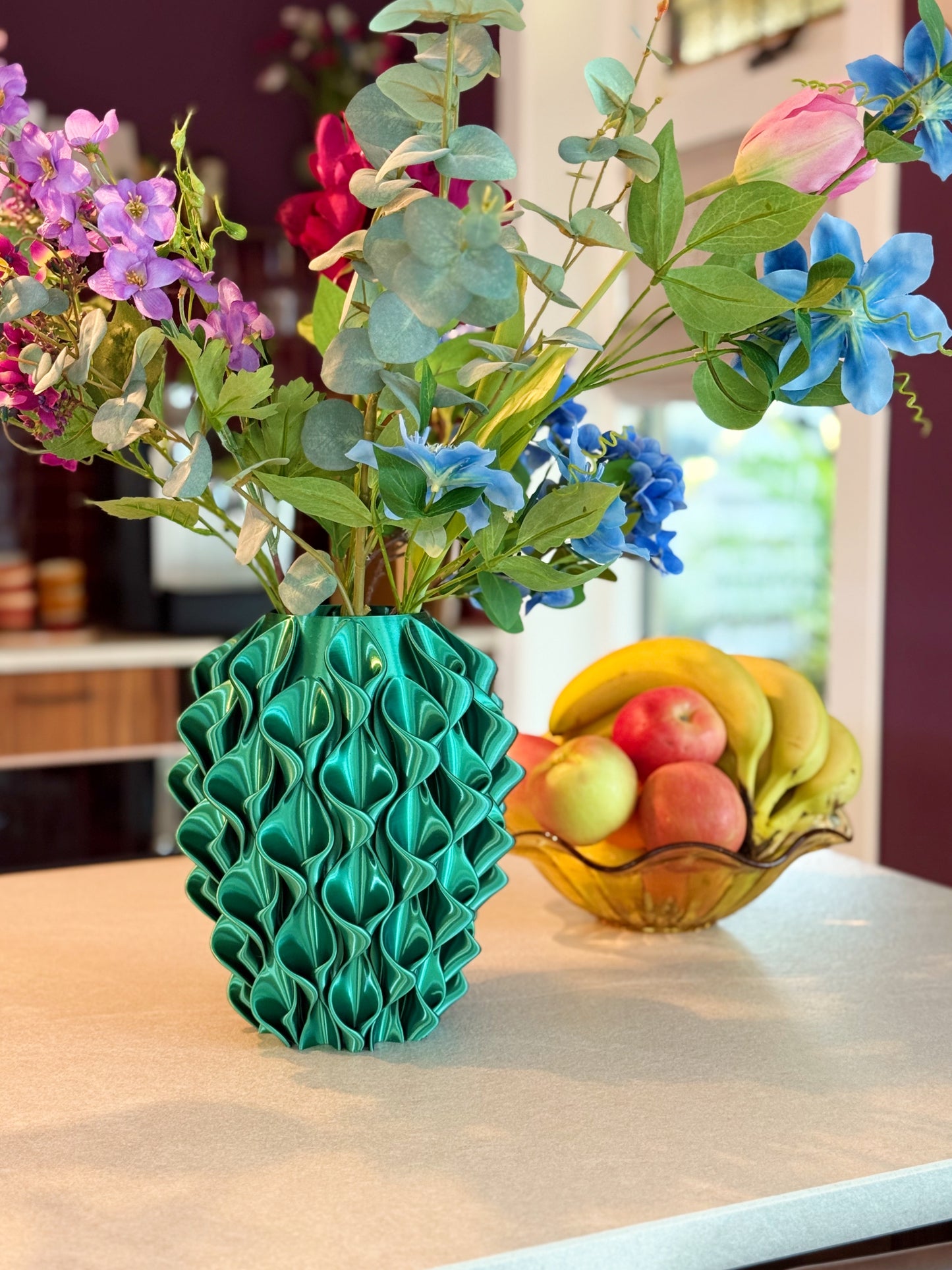 3D geprinte vaas groen