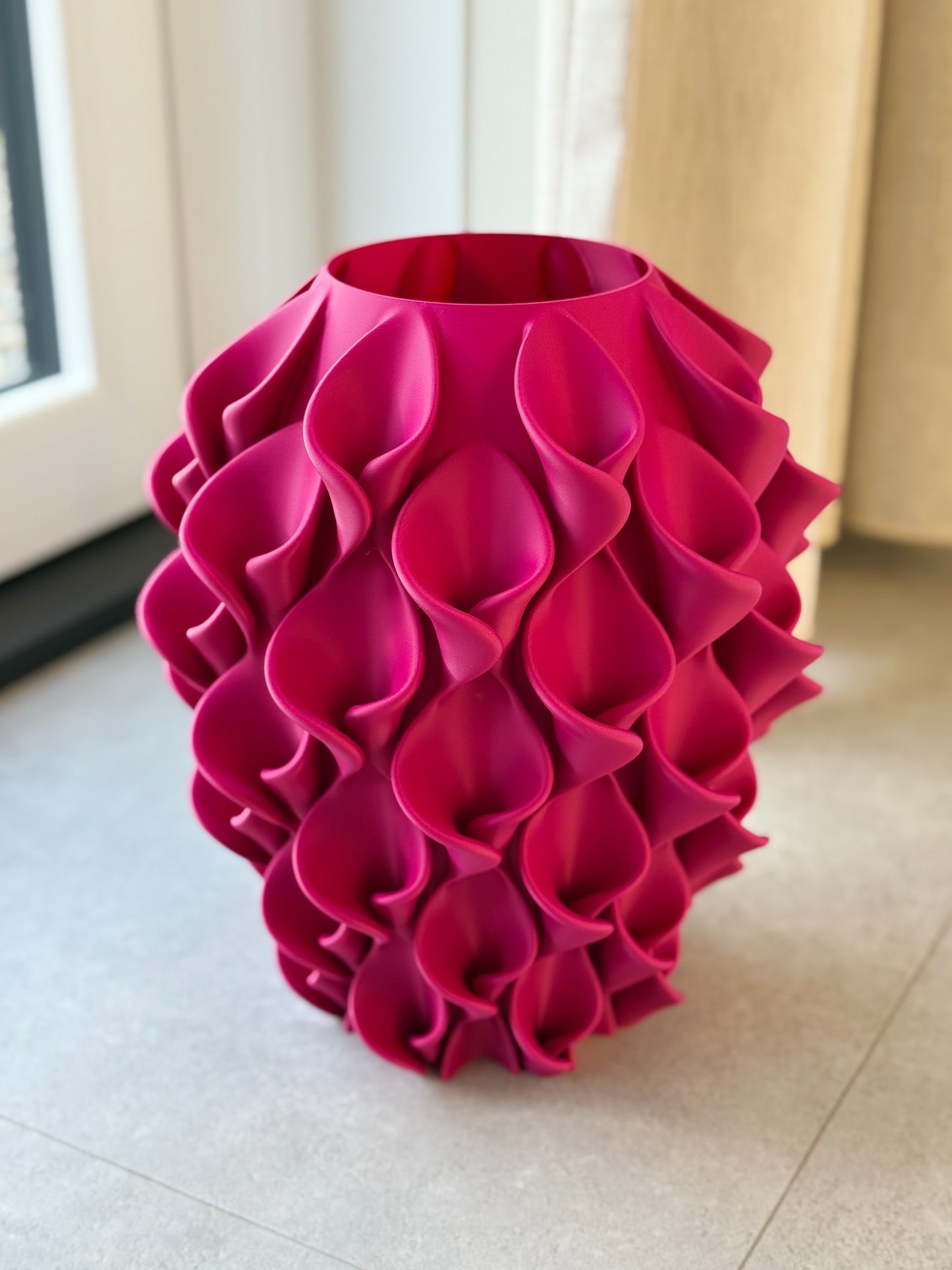 3D geprinte vaas roze kleur