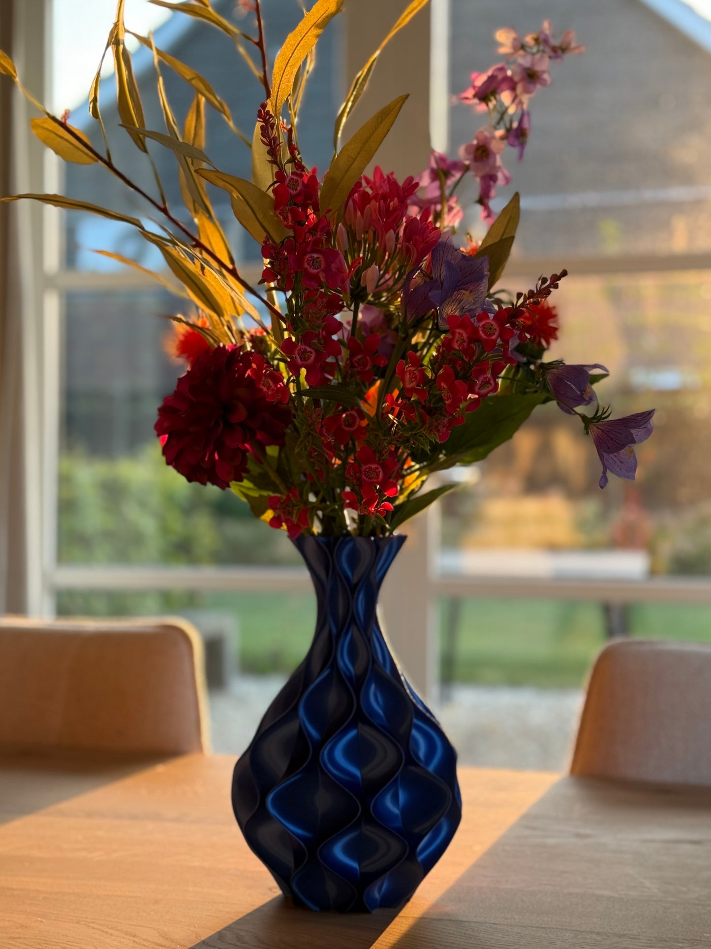3d geprinte vaas met bloemen