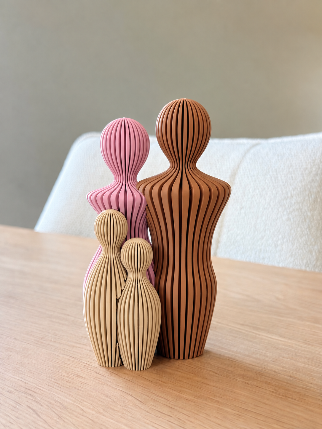 Familie beeldje - roze