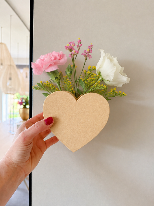 Wandbord - beige hartje
