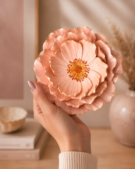 Wandbord - bloem scarlet roze S