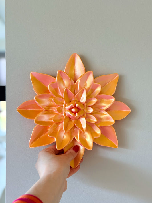 Wandbord - oranje 3D geprint