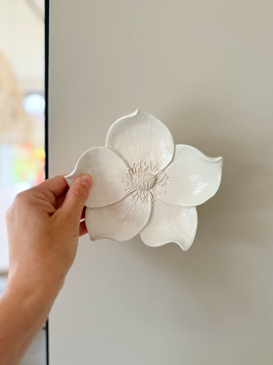 Wandbord - bloem beige zalea