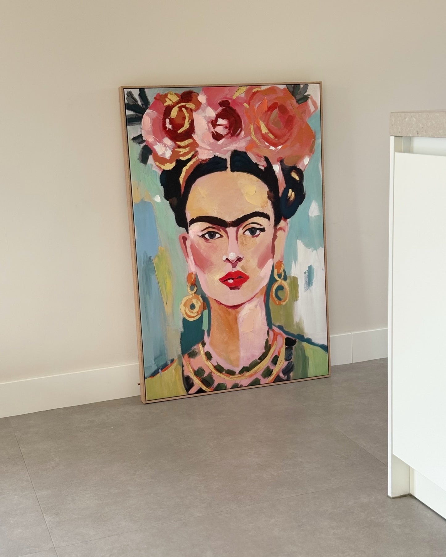 Frida Kahlo schilderij kleurrijk
