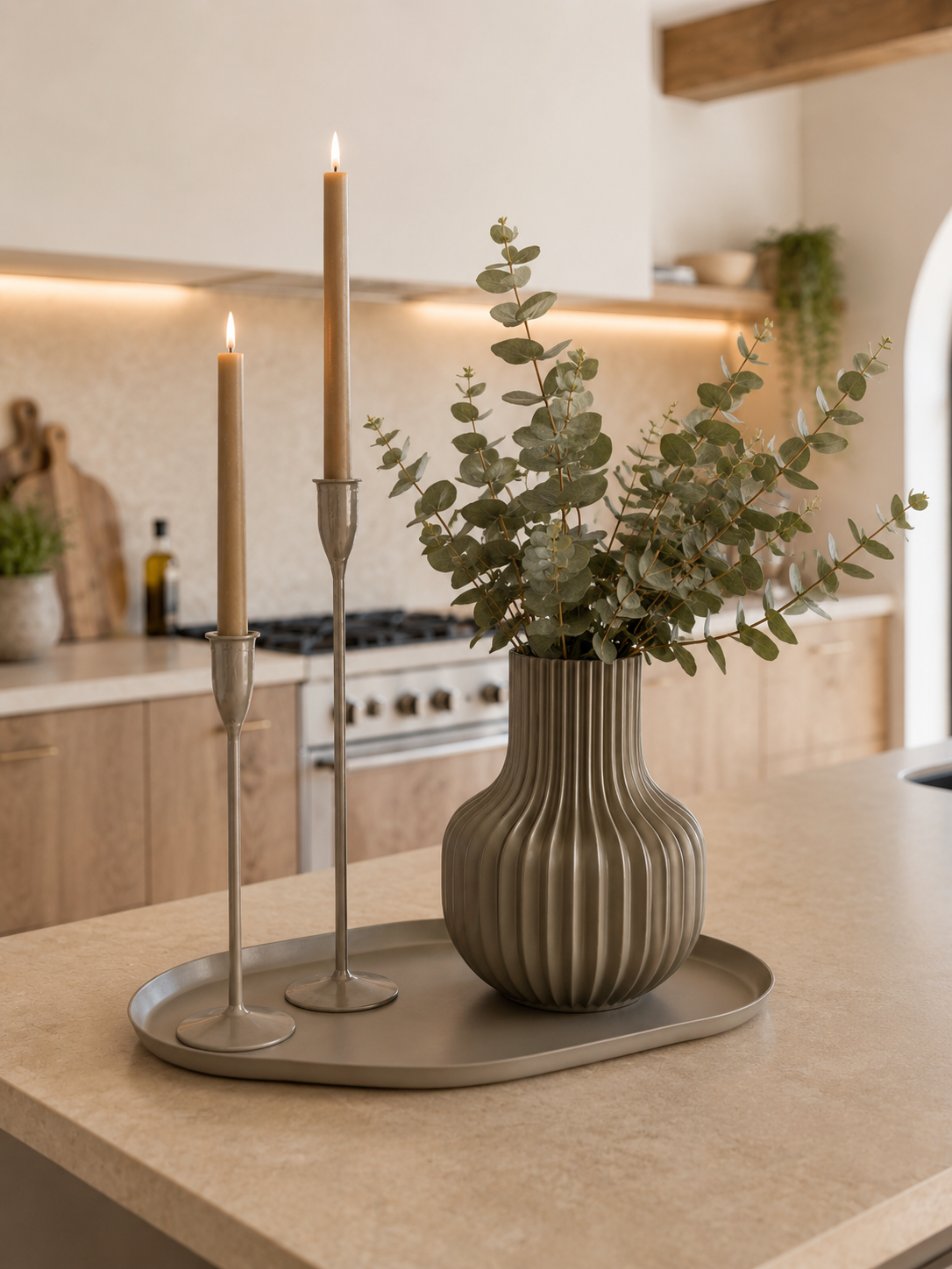 Kandelaar - set beige