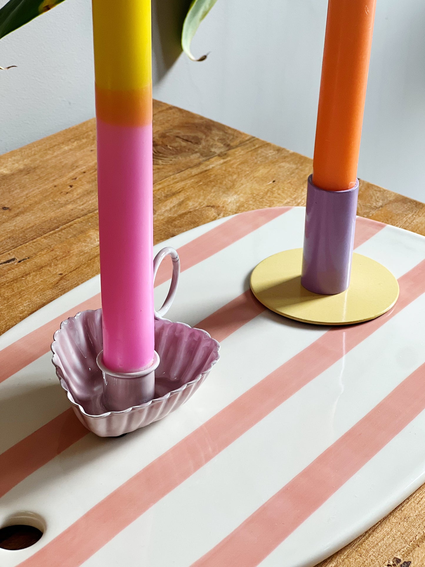 Kleurrijke kandelaren roze bij StyleByClariss.