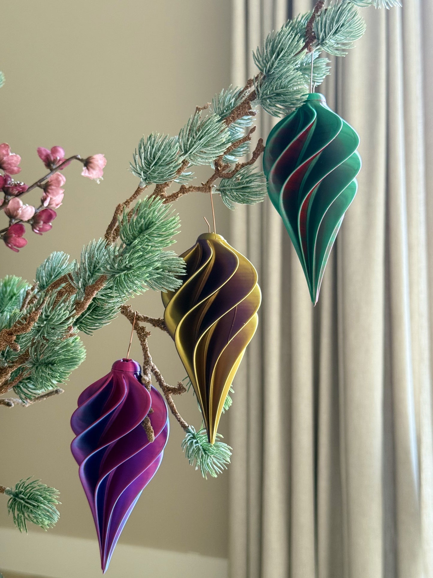 bijzondere 3D geprinte kerstballen