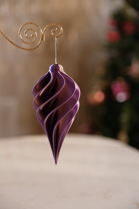 bijzondere kerstballen goud paars