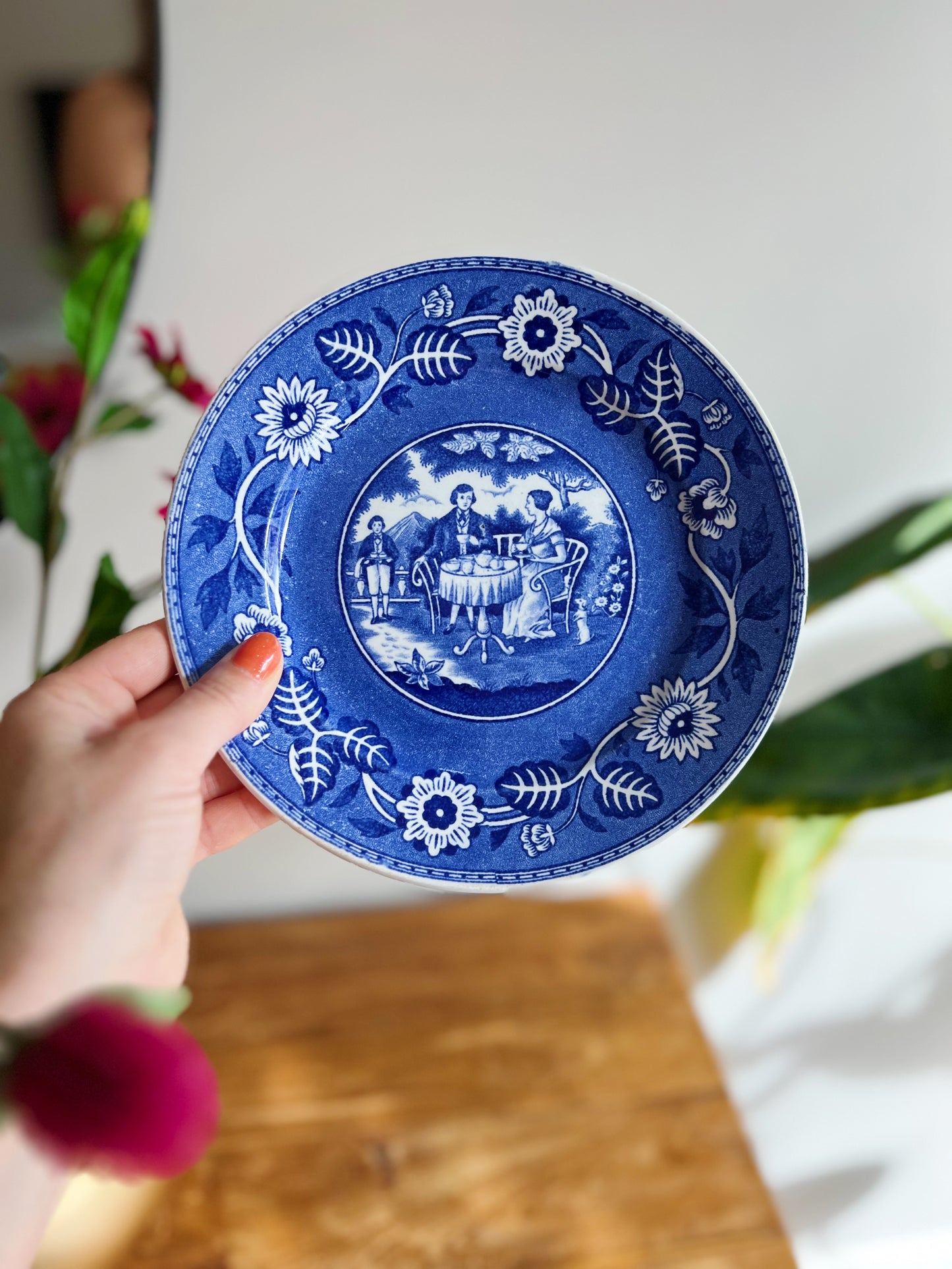 blauw wandbord porselein bij StyleByClariss.