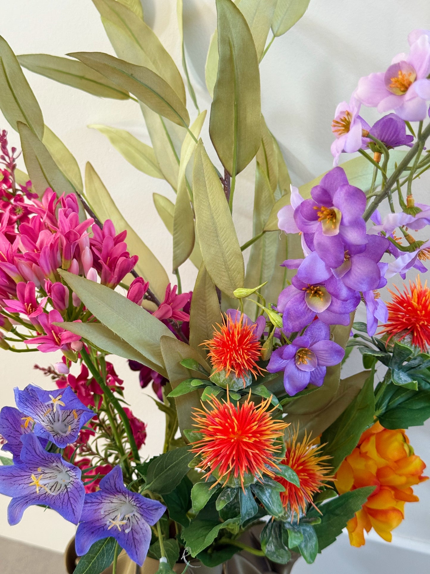 gekleurd zijden bloemen boeket
