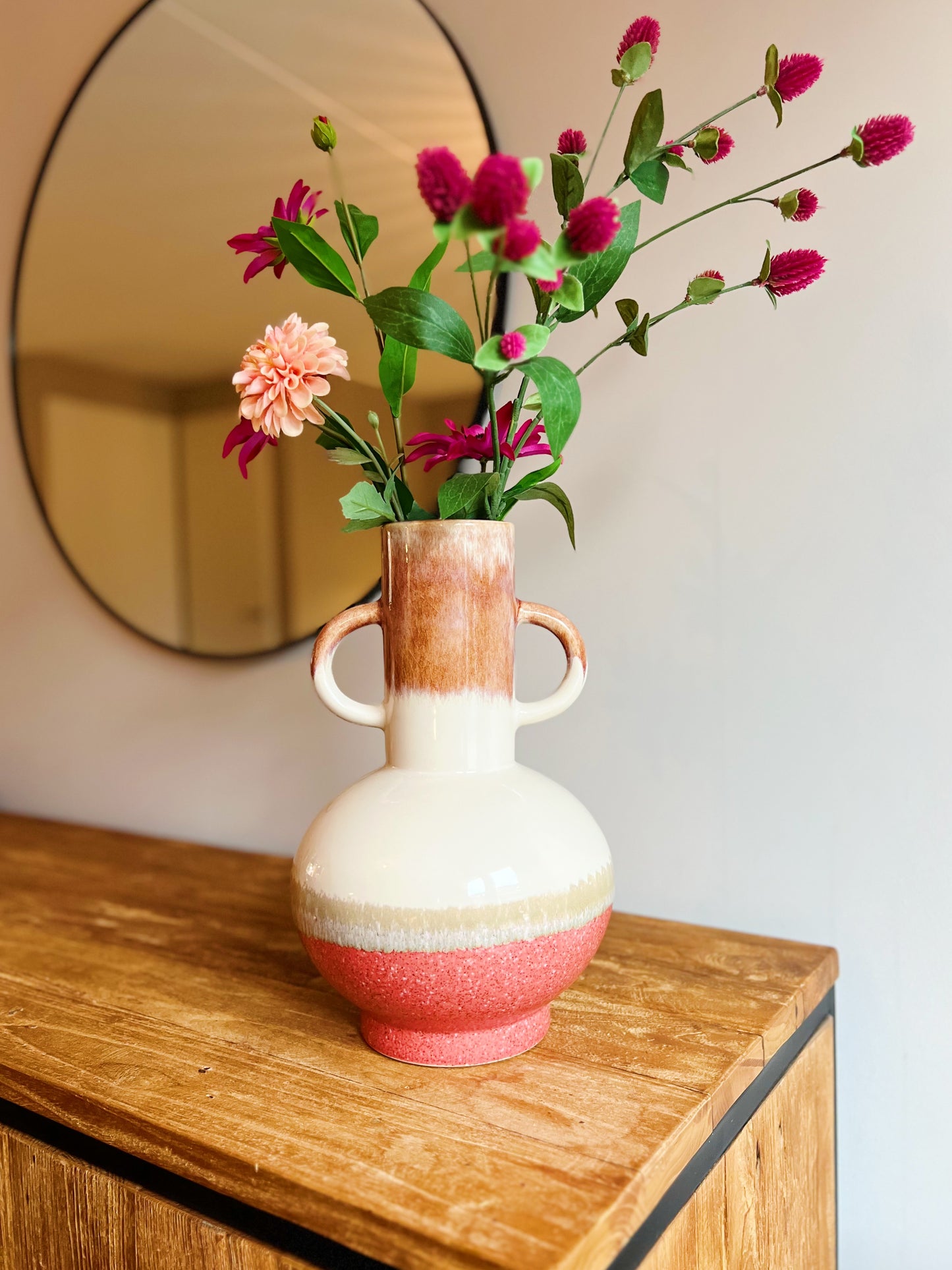 gekleurde vaas crème bij StyleByClariss