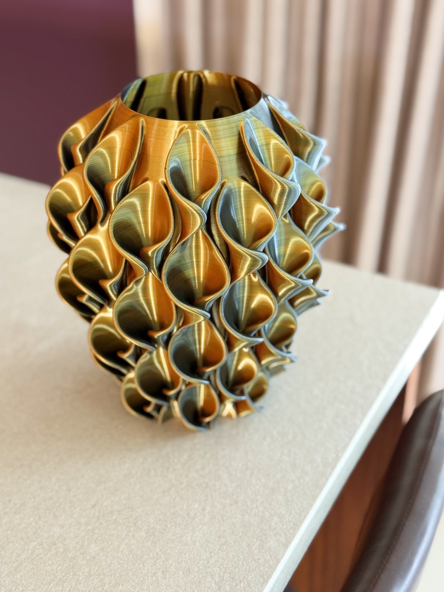 gouden 3d geprinte vaas lelie
