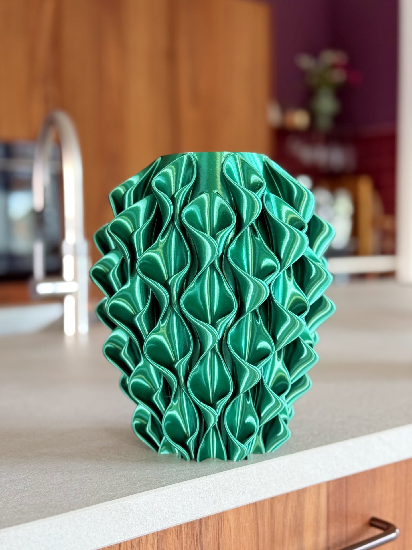 groene 3d geprinte vaas lelie