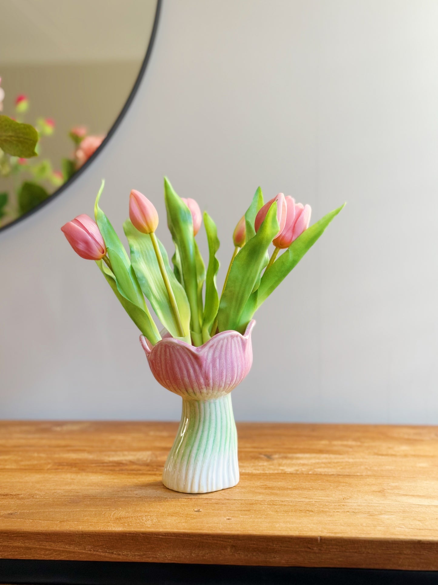 groene tulpen vaas bij Stylebyclariss
