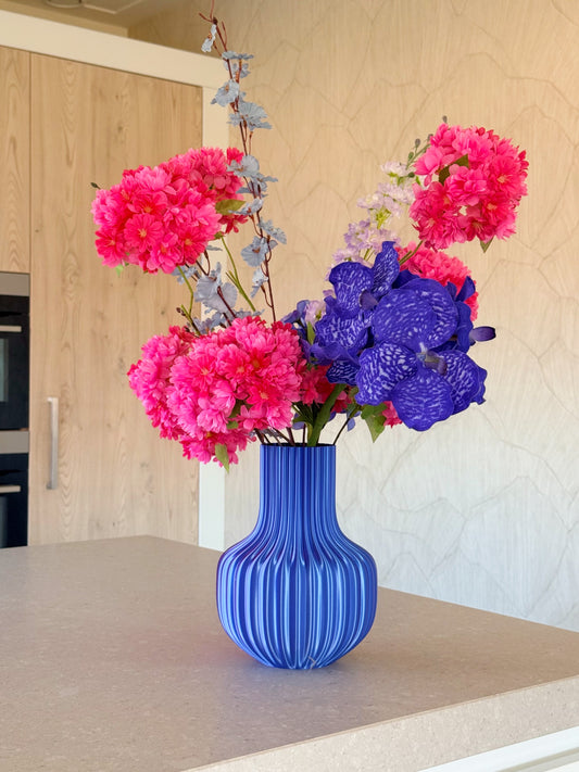Blauw roze vaas – Luna