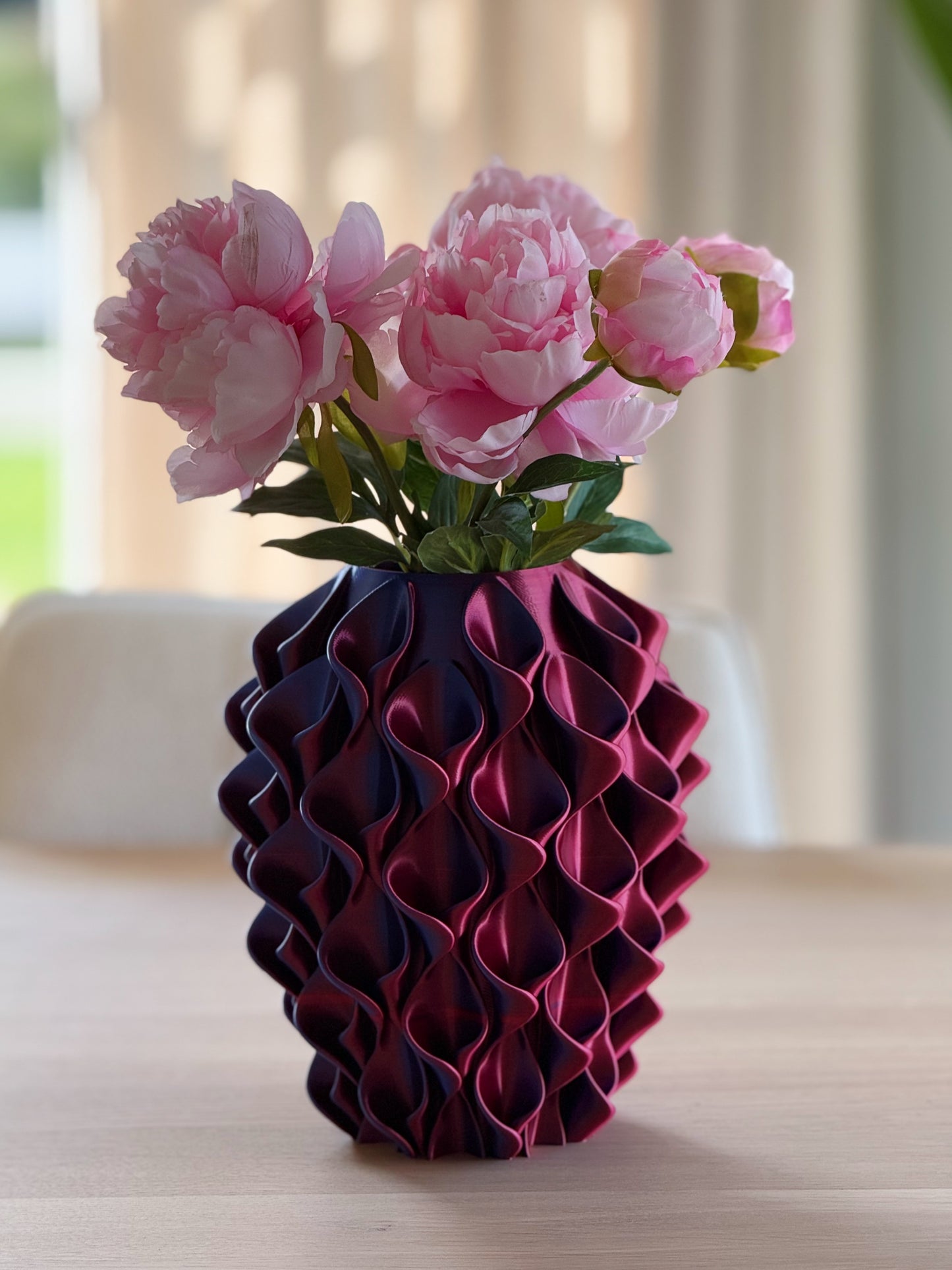 3d geprinte vaas - paars magic