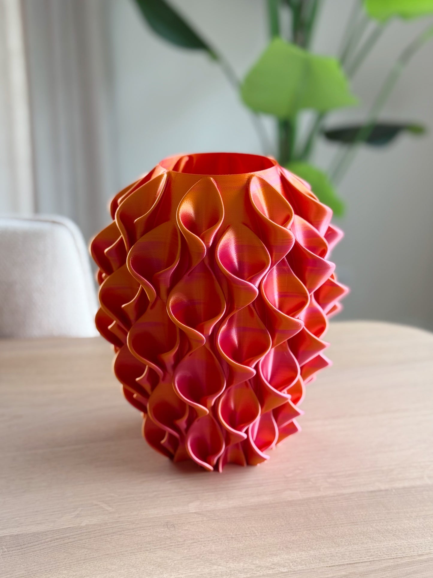 3d geprinte vaas - oranje magic