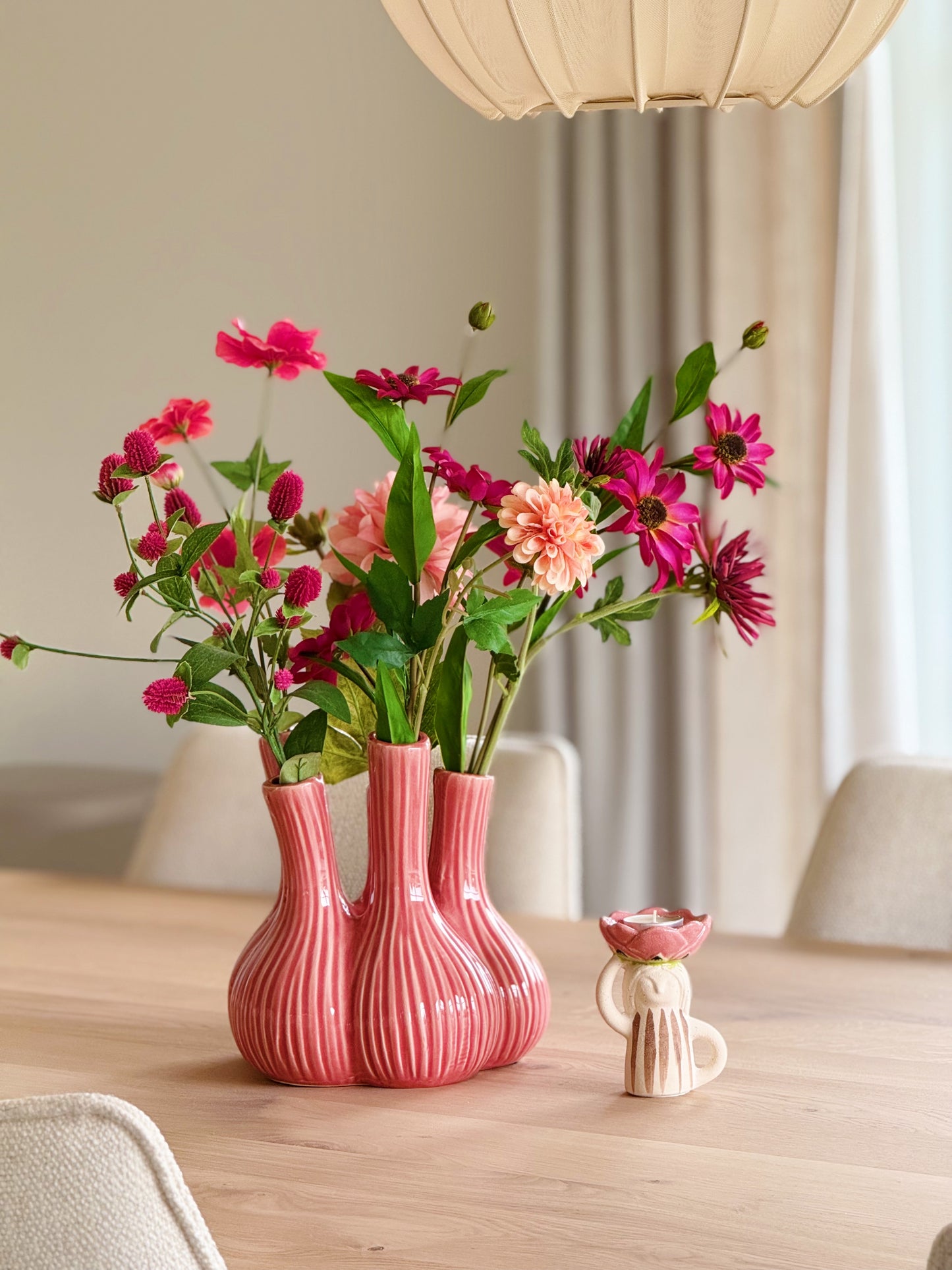 kaarsenhouder roze bij Stylebyclariss
