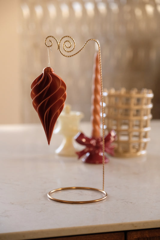 koper kleurige bijzondere kerstballen