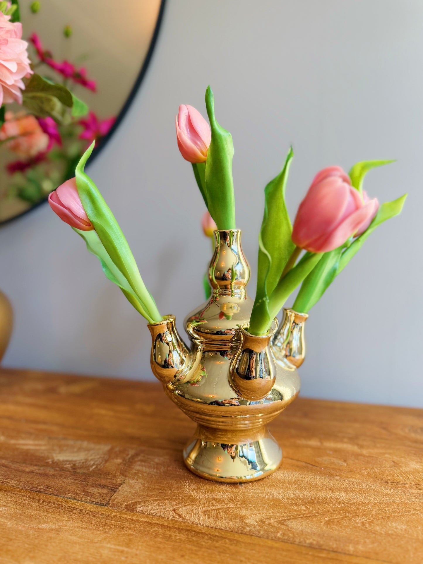 tulpen vaas roze kunst tulpen bij StyleByClariss