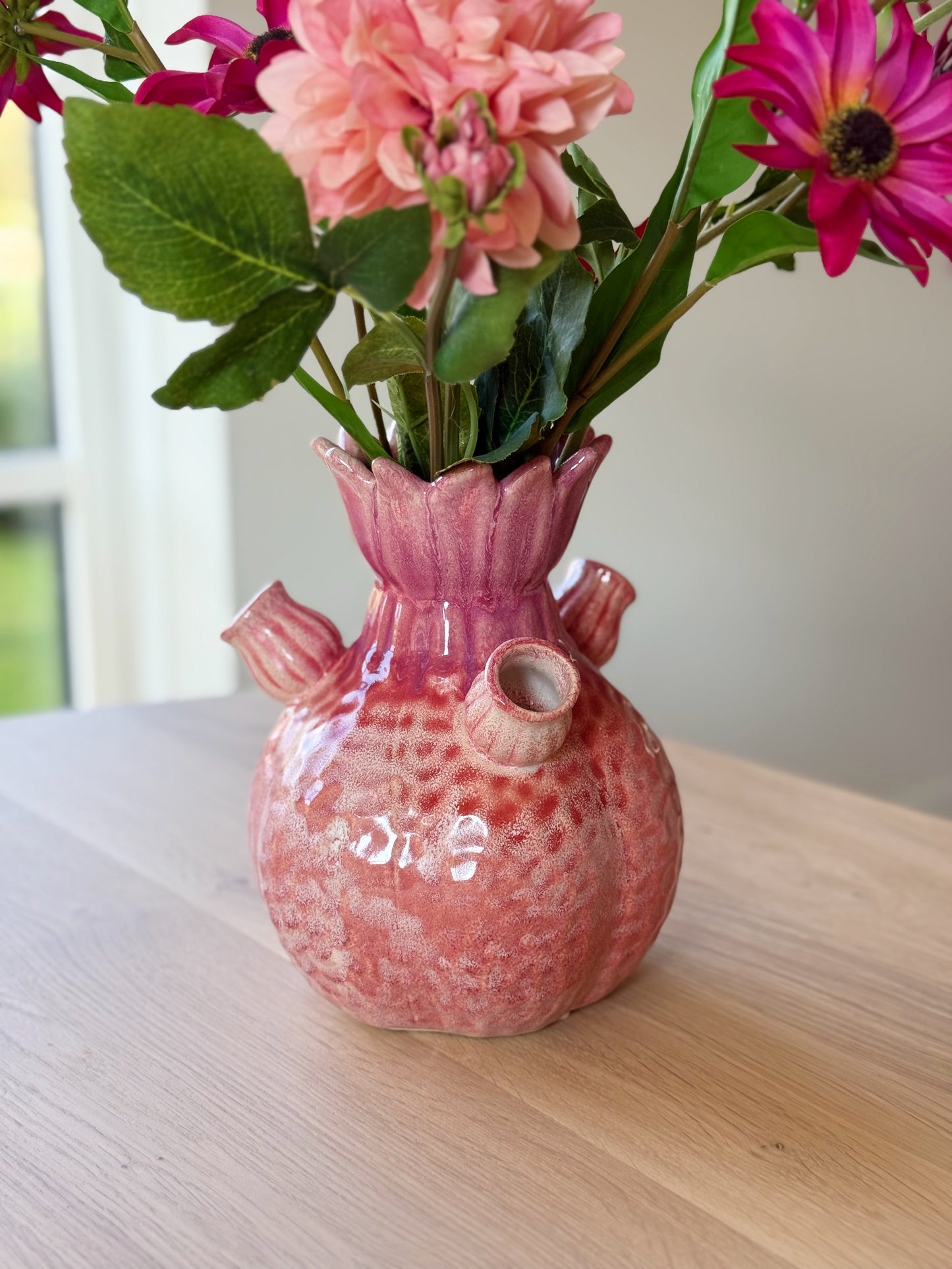 tulpen vaas roze met bloemen