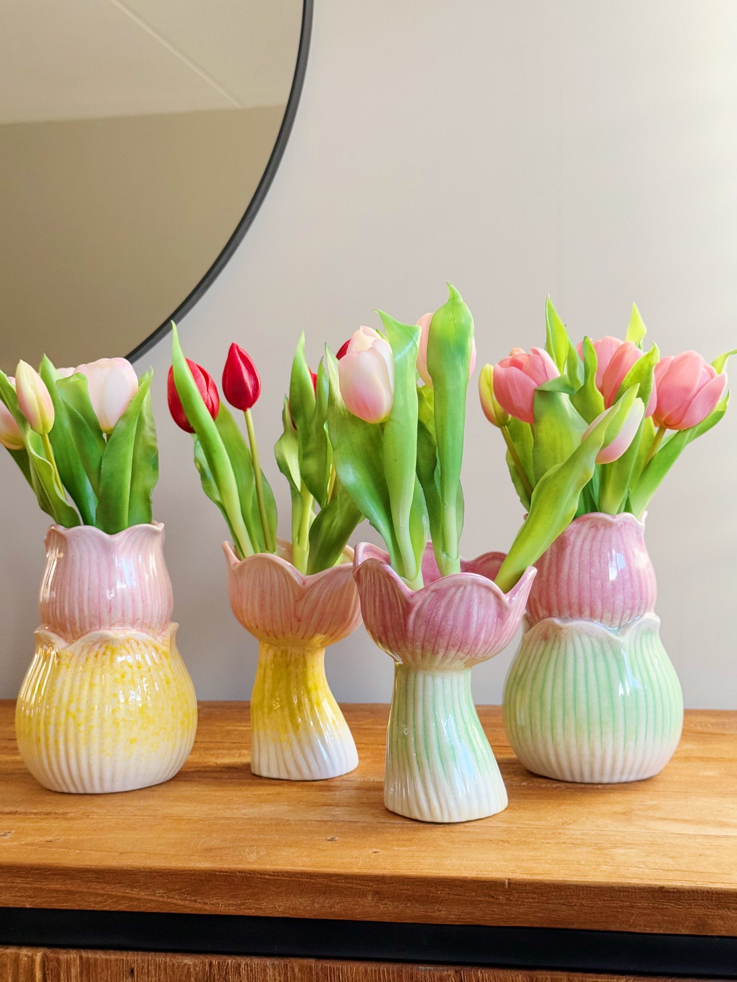tulpen vazen gekleurd bij Stylebyclariss