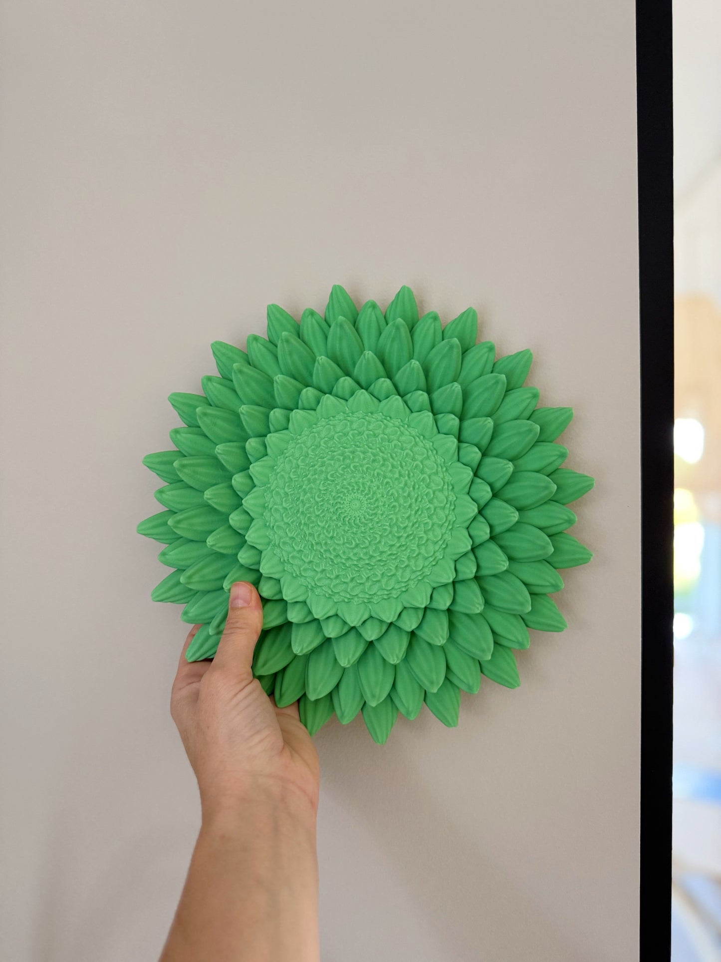 wandbord bloem groen
