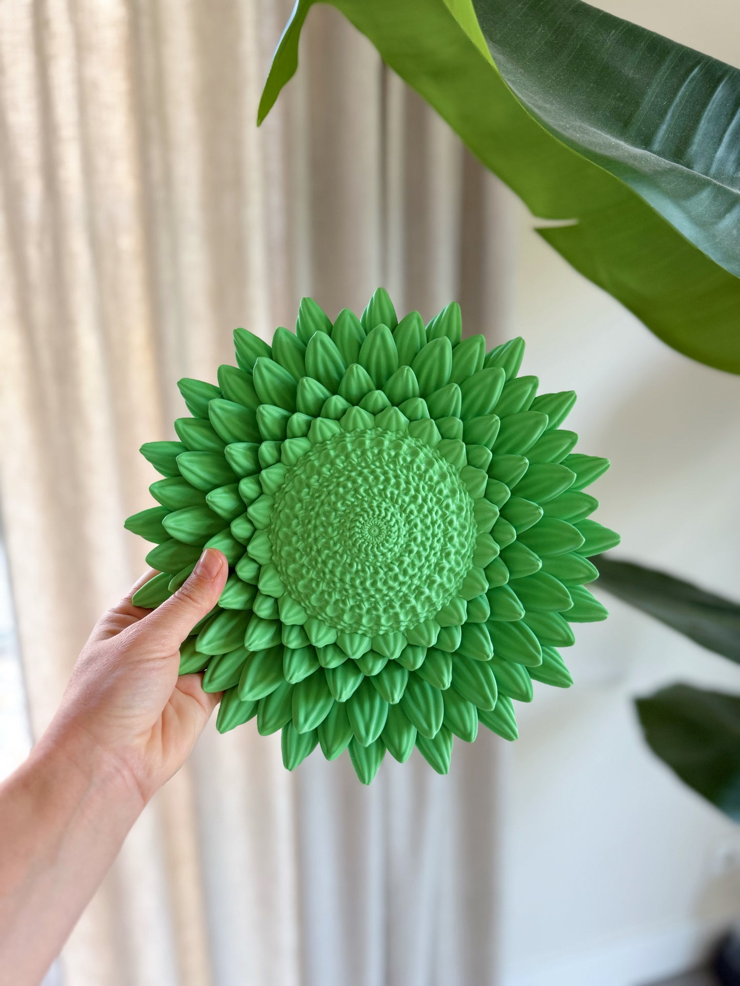 wandbord bloem vorm groen