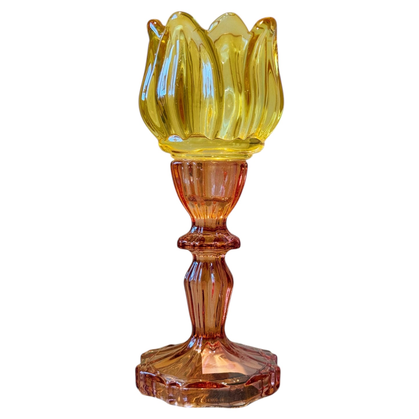 waxinelichthouder glas tulp bij Stylebyclariss