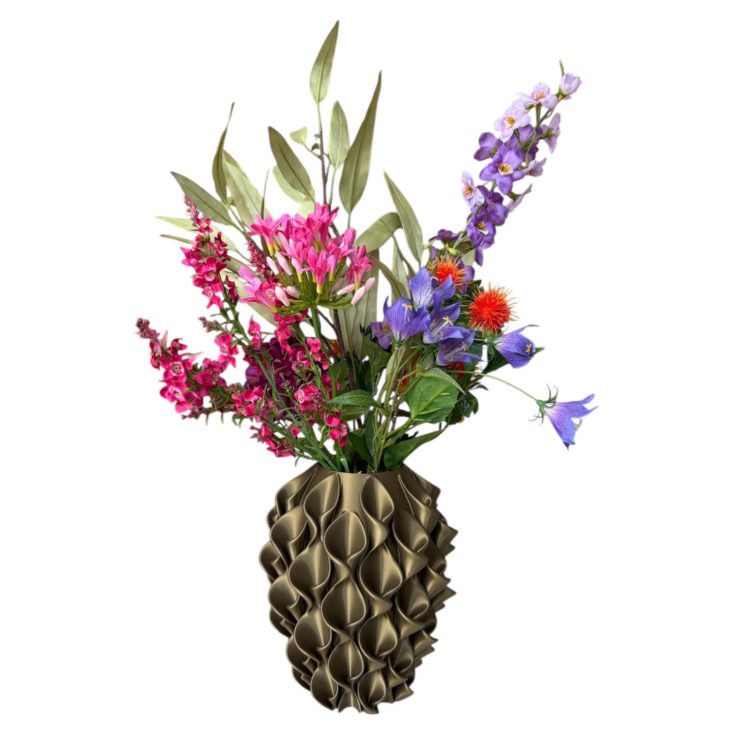 zijden bloemen boeket op vaas