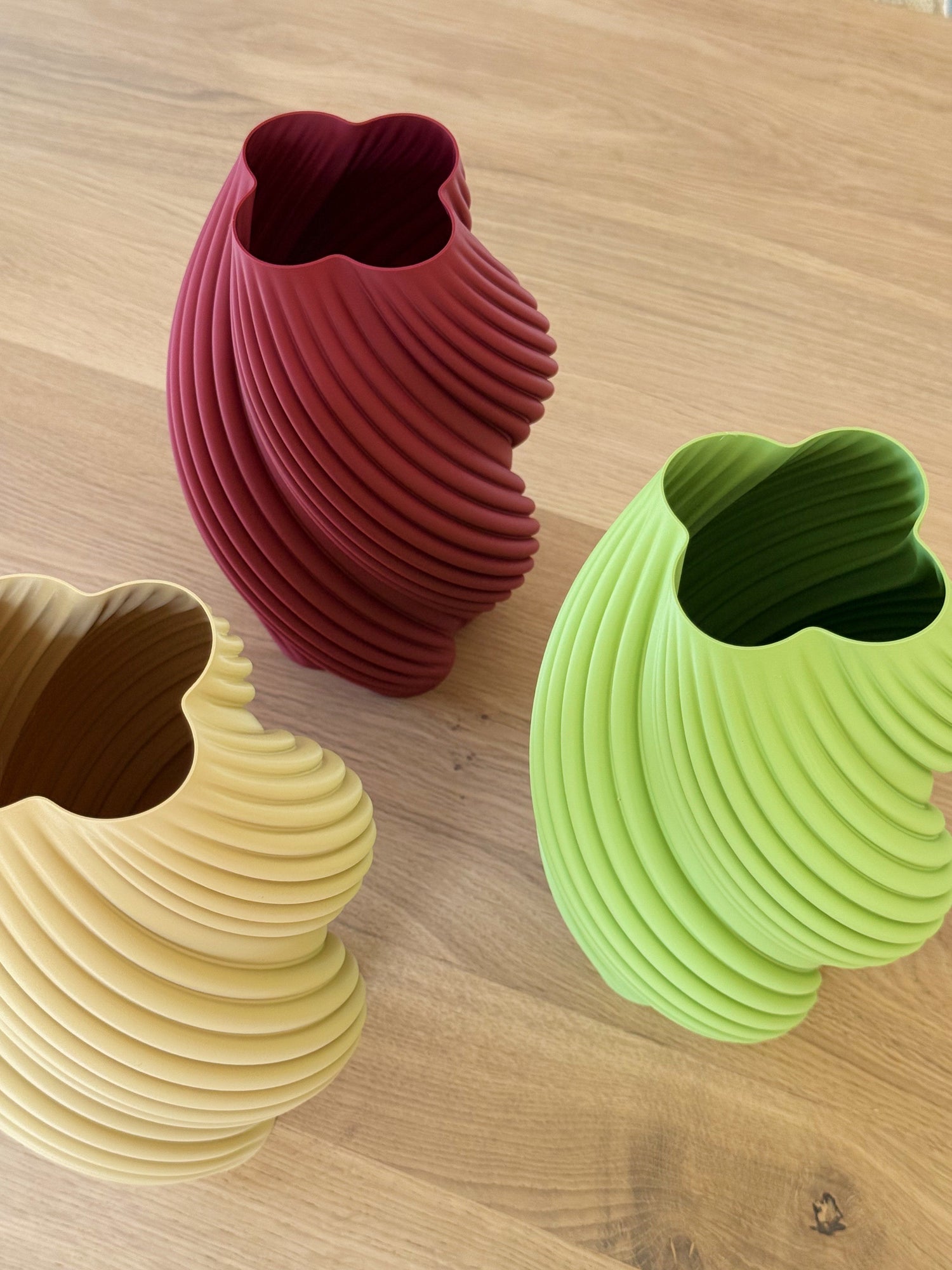 3d geprinte vaas swirl