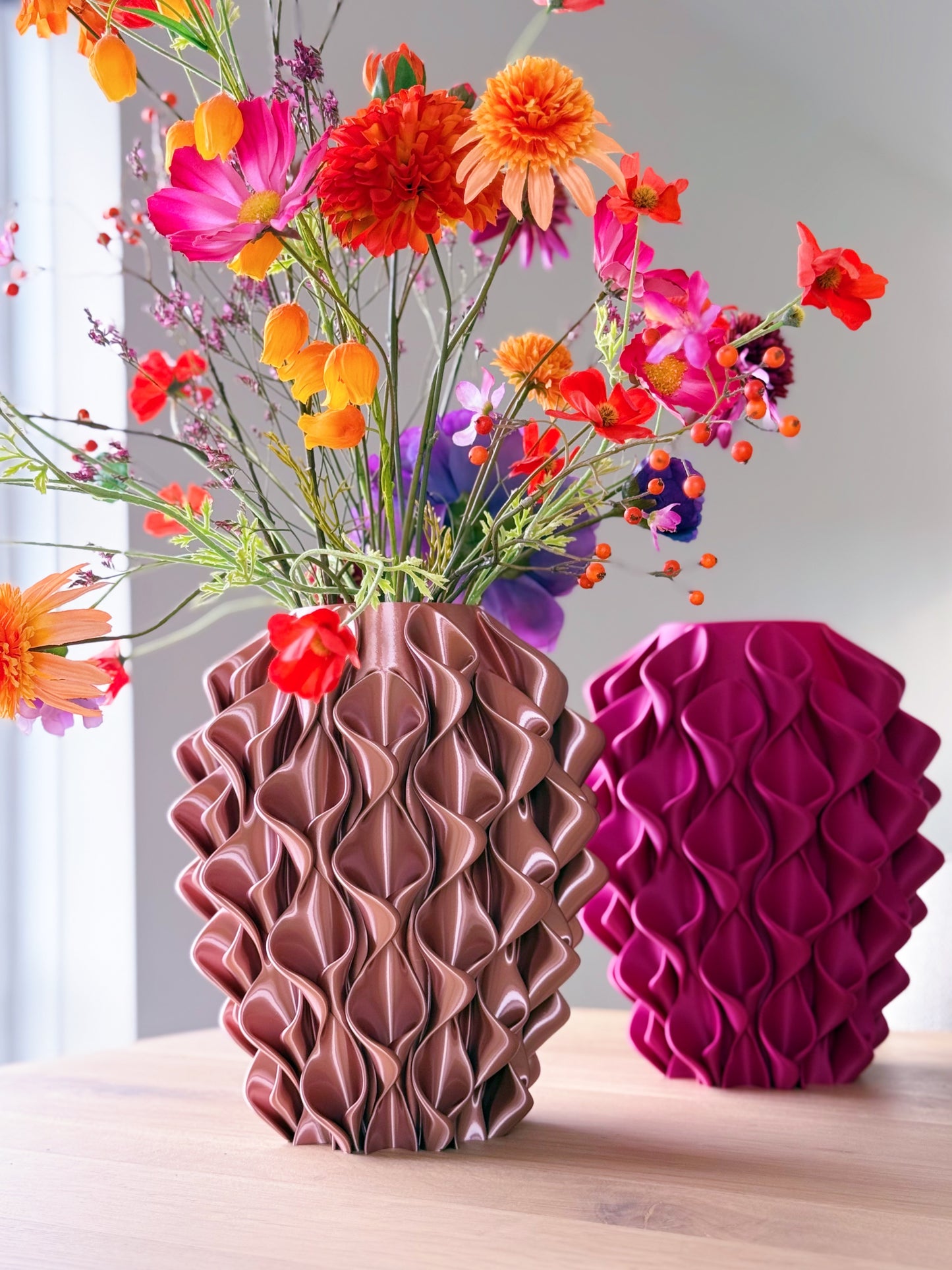 Roze vaas - 3d geprint rose goud