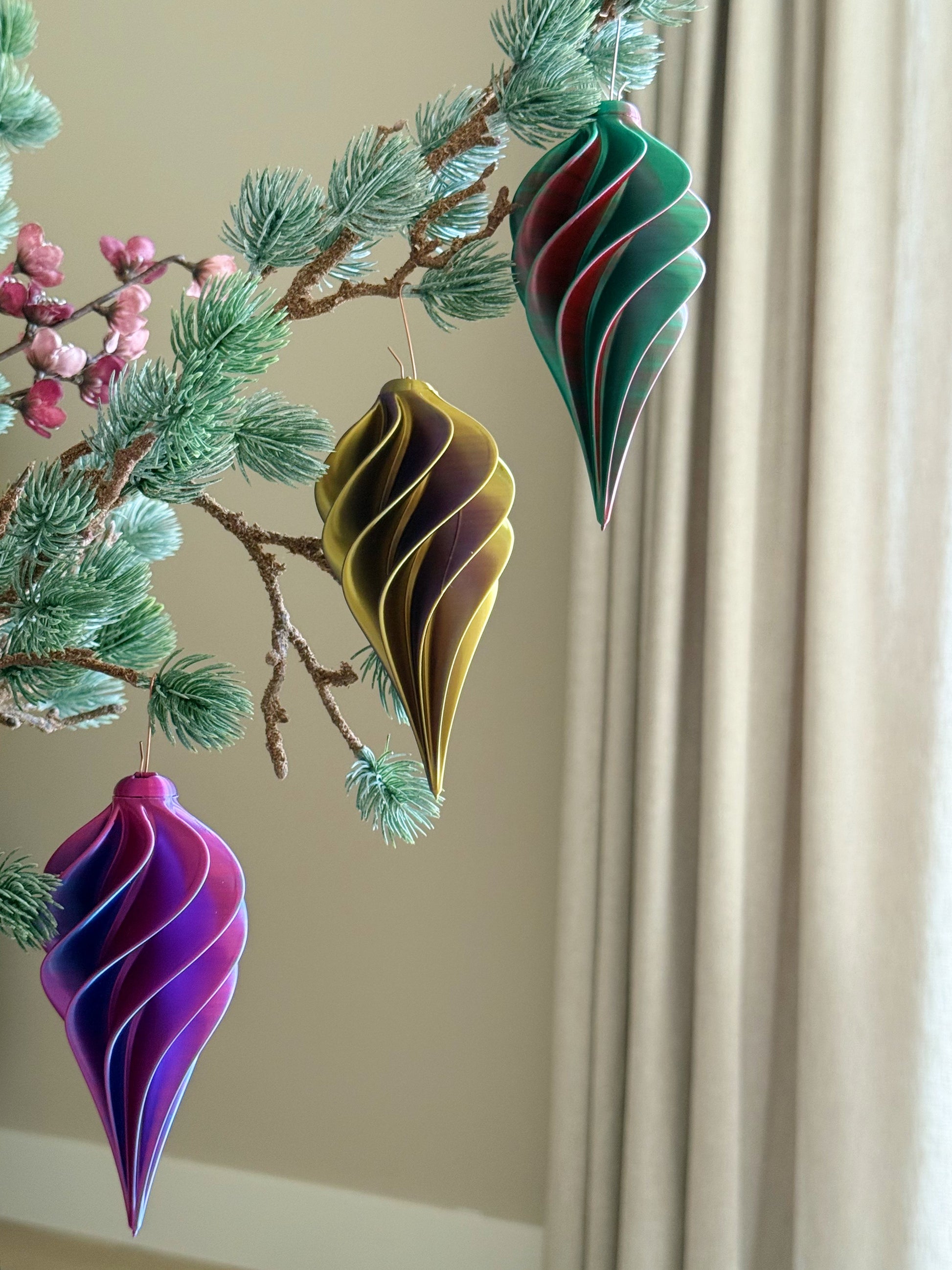 3D geprinte kerstballen