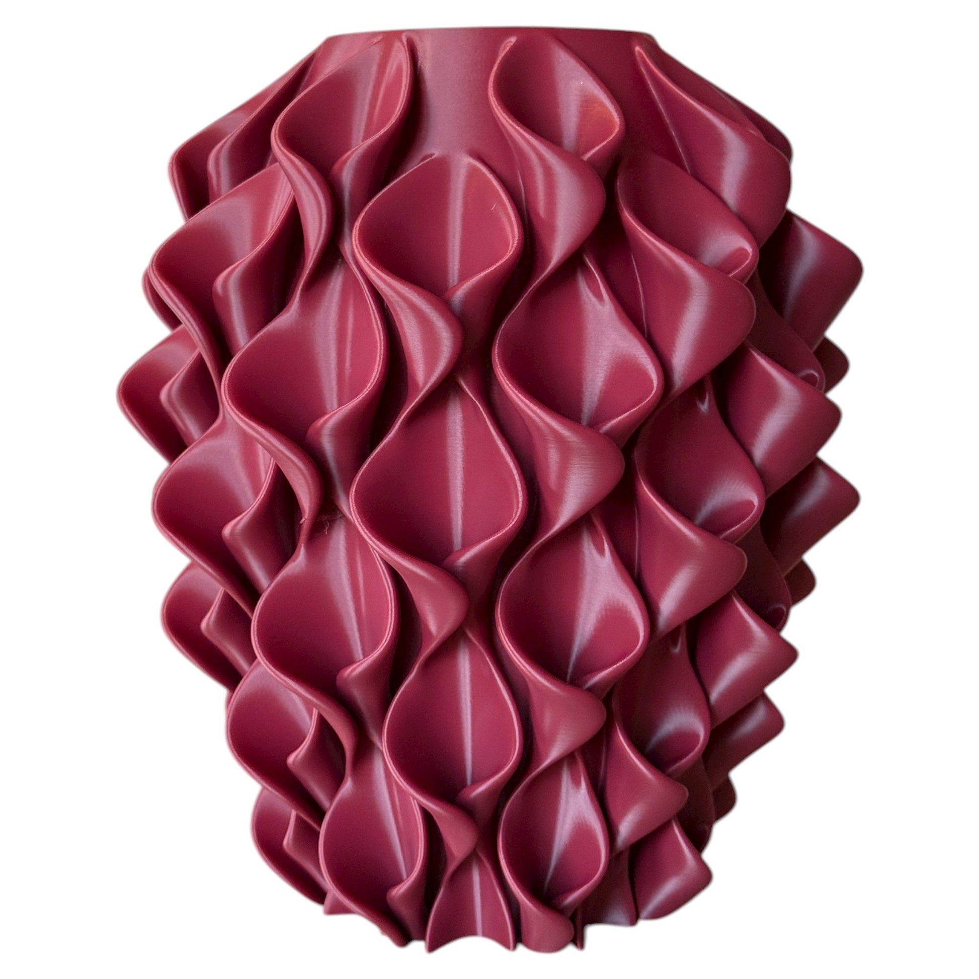 3D geprinte vaas rood mat