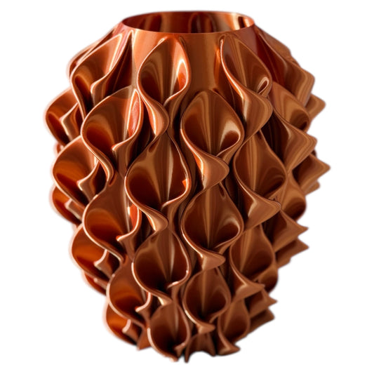 3d geprinte vaas brons kleurig