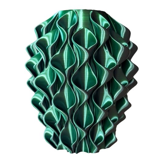 3d geprinte vaas groen zwart