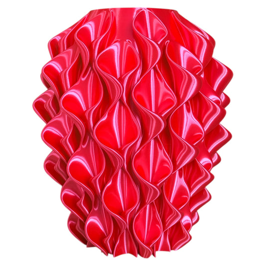 3d geprinte vaas knal rood
