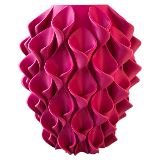 3d geprinte vaas mat roze