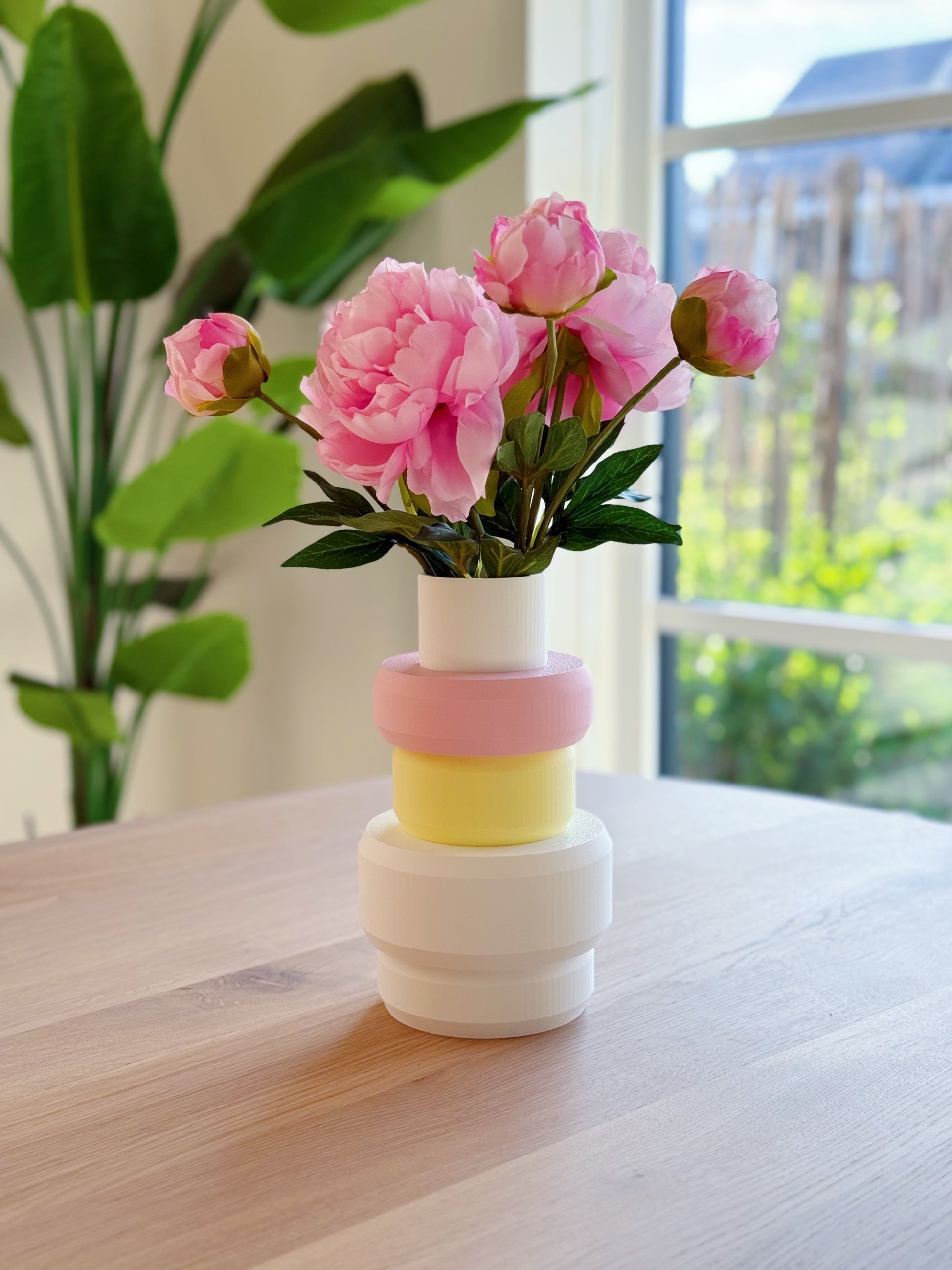 3d geprinte vaas wit bij Stylebyclariss