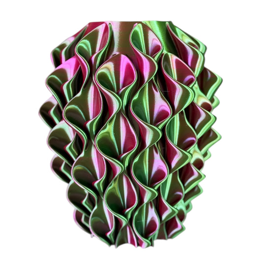 3d vaas groen roze