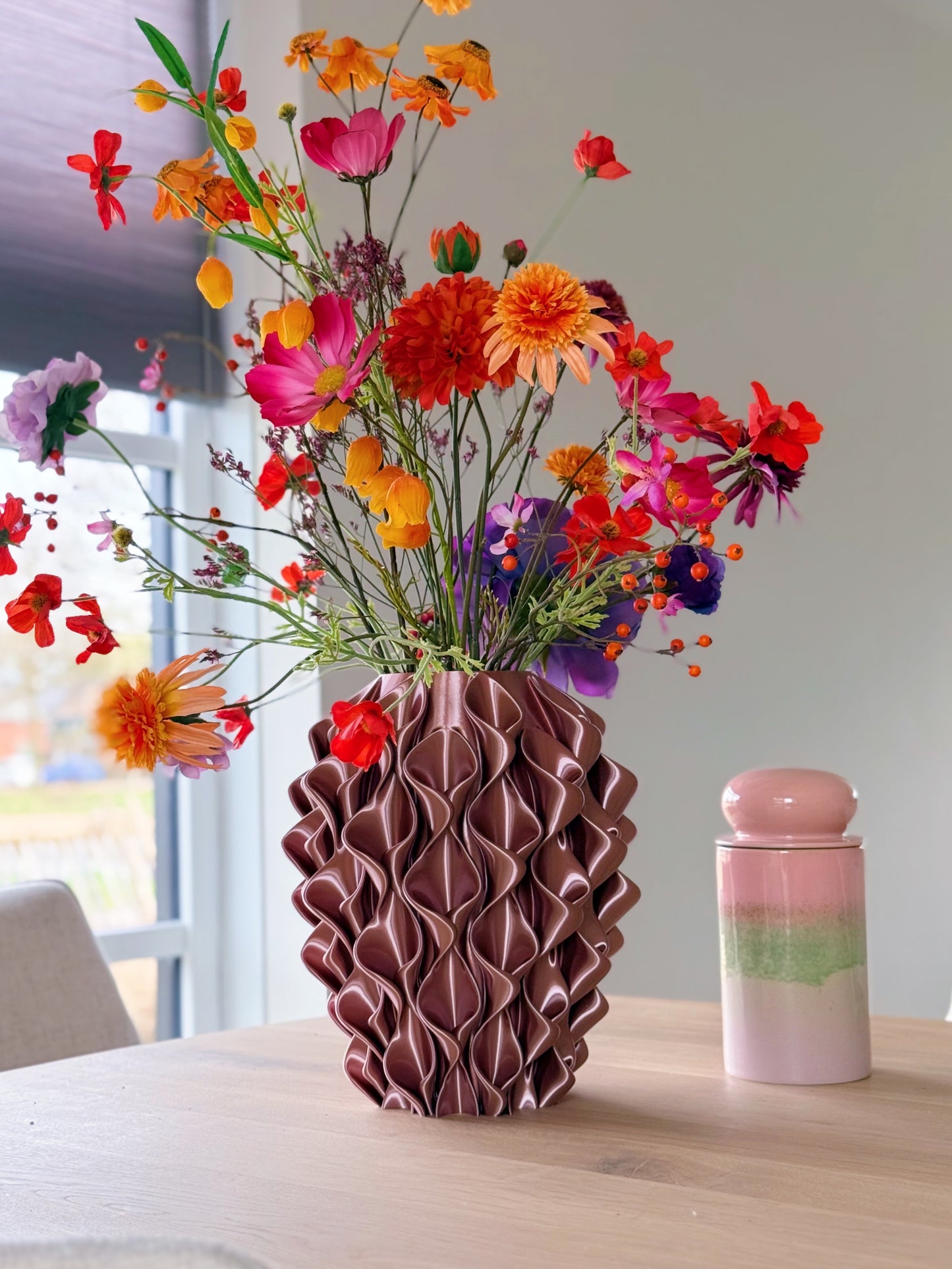 Roze vaas - 3d geprint rose goud