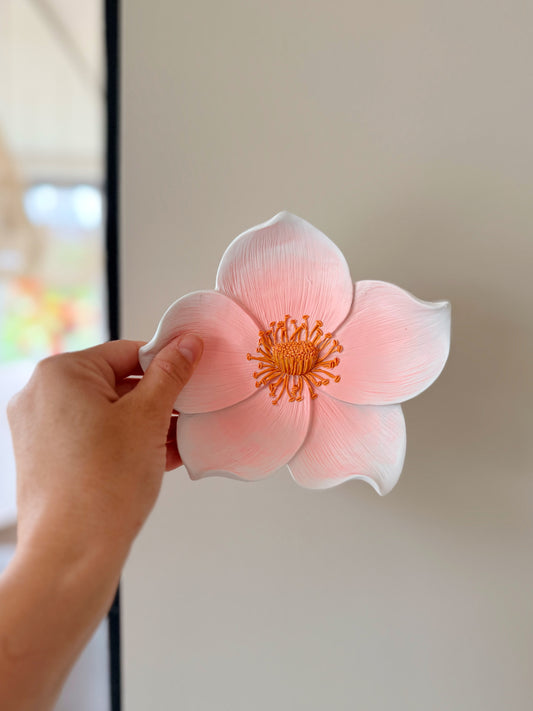 Wandbord - bloem zalea roze