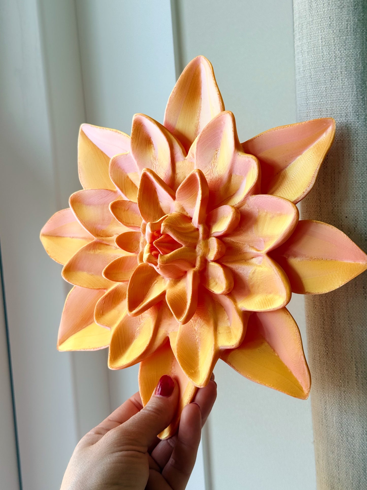 Wandbord - oranje 3D geprint