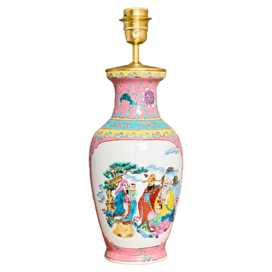 Chinese lampenvoet roze bij StyleByClariss