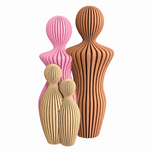 Familie beeldje - roze