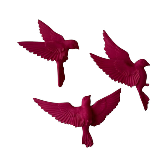 Wandbord - vogel framboos