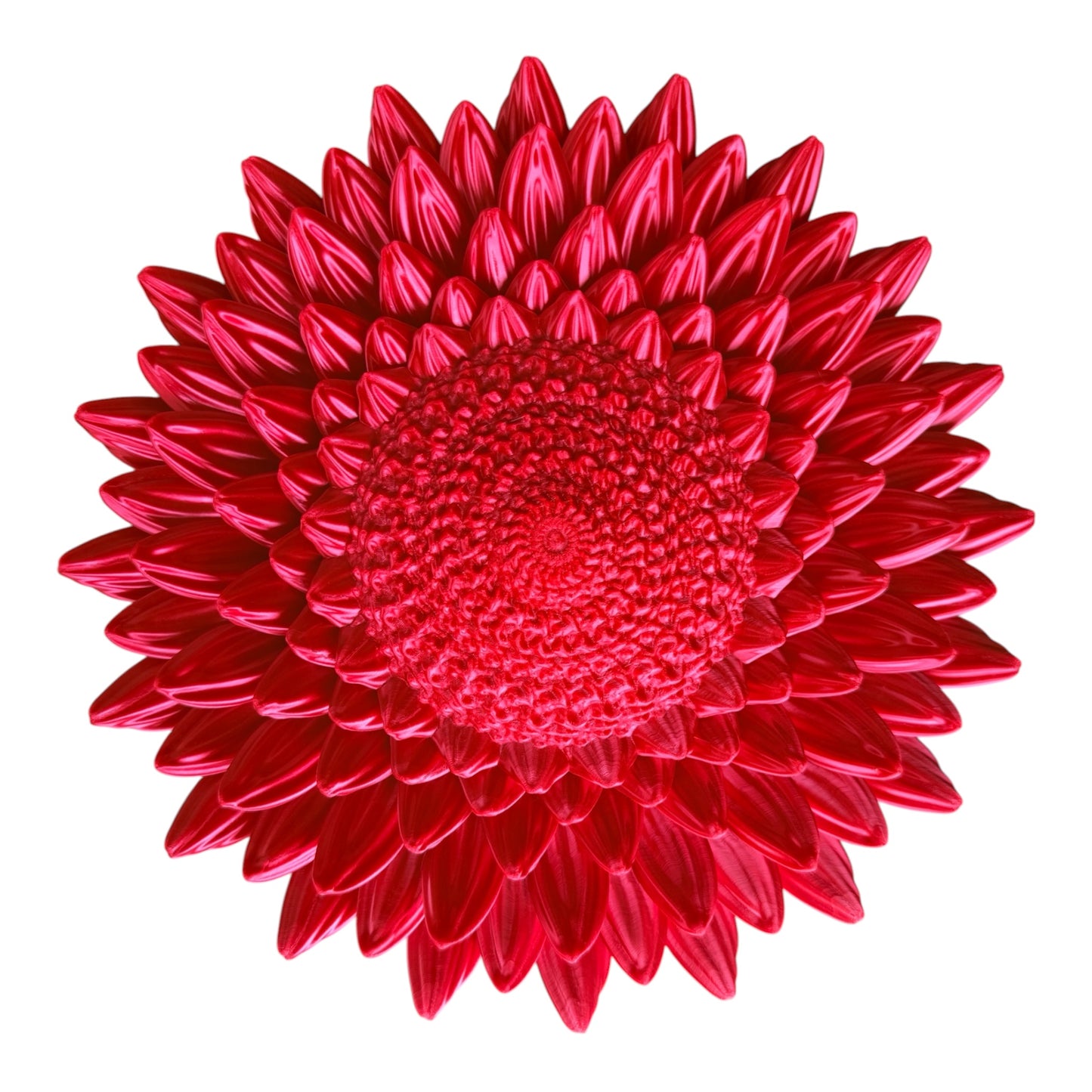 Wandbord - rood zonnebloem