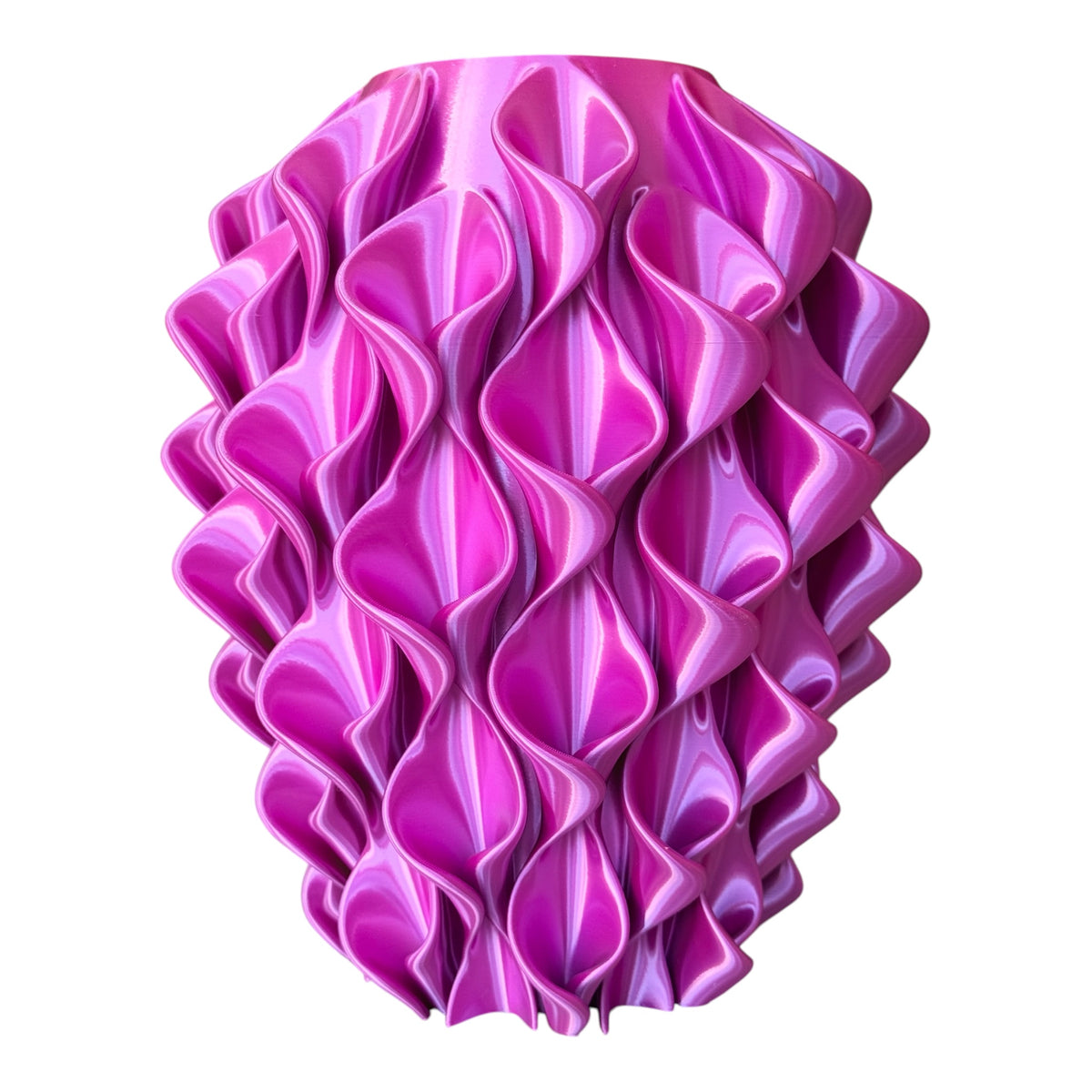 3D-geprinte vaas Nova – Roze/Zilver
