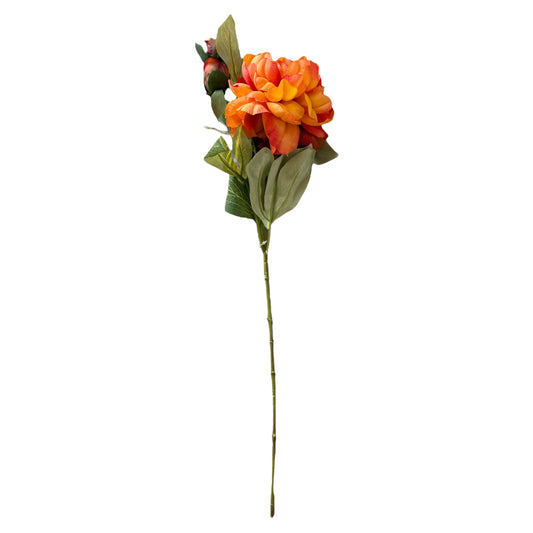 Kunstbloem pioenroos oranje